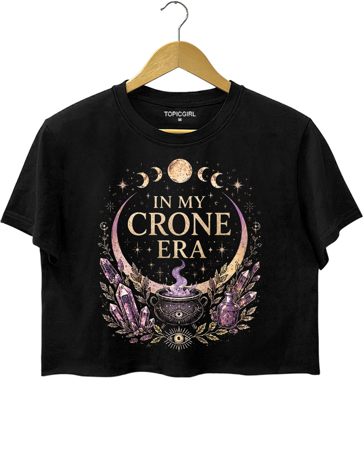 Crone Era Witchy Crop Top