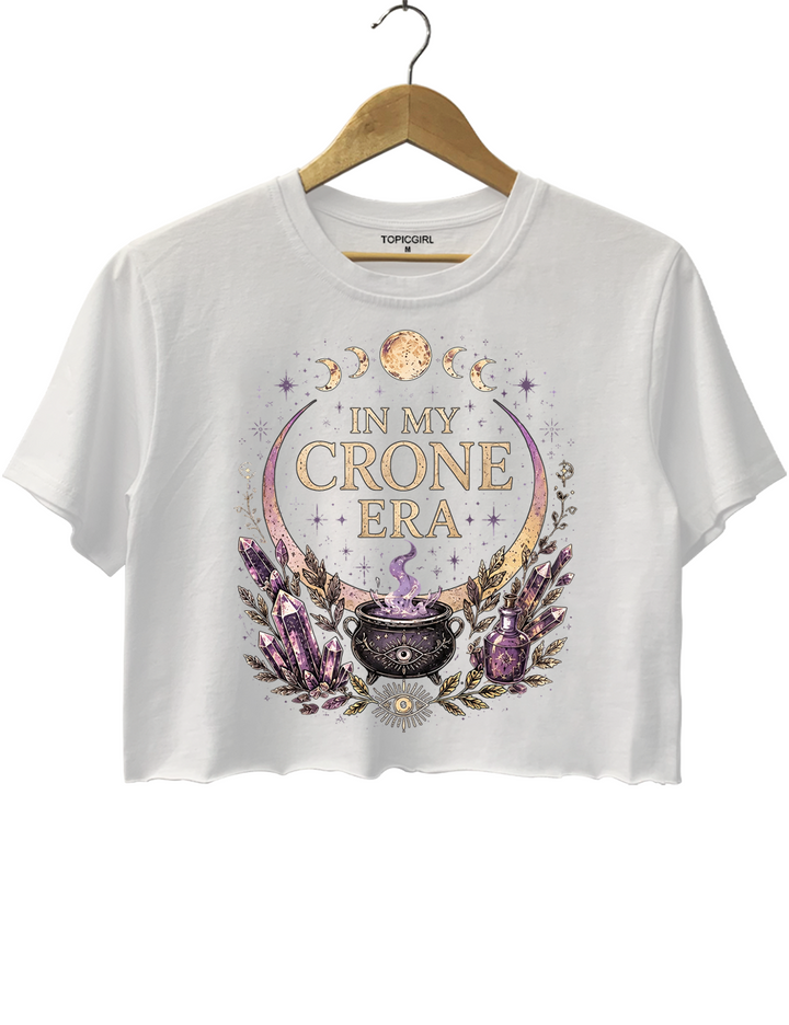 Crone Era Witchy Crop Top