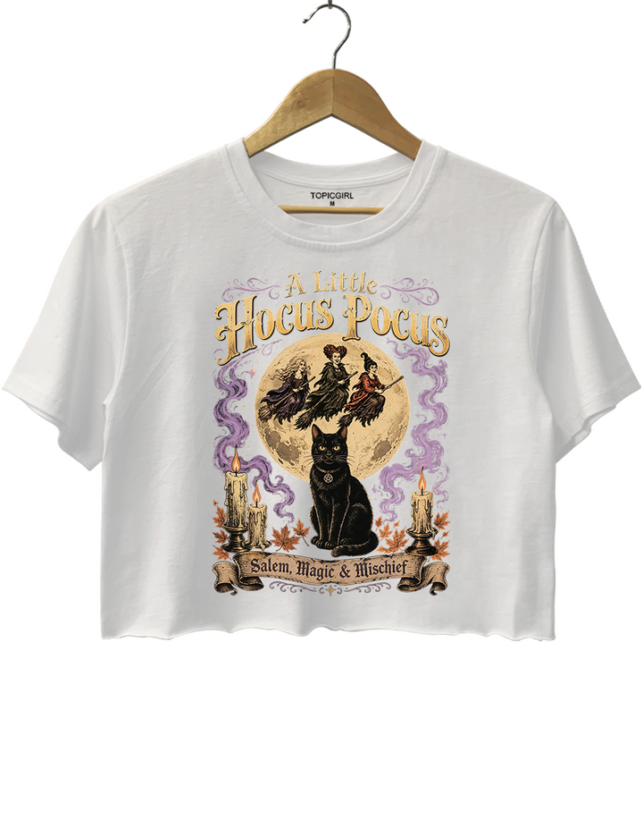 Halloween Hocus Pocus Salem Magic And Mischief Crop Top