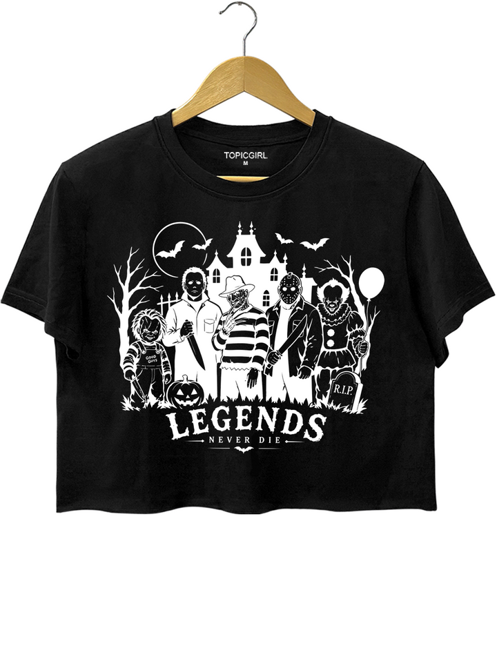 Halloween Legends Never Die Crop Top