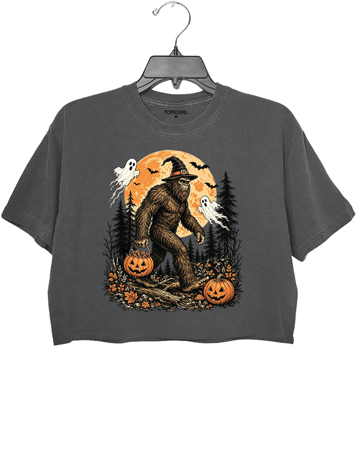 Bigfoot Halloween Crop Top