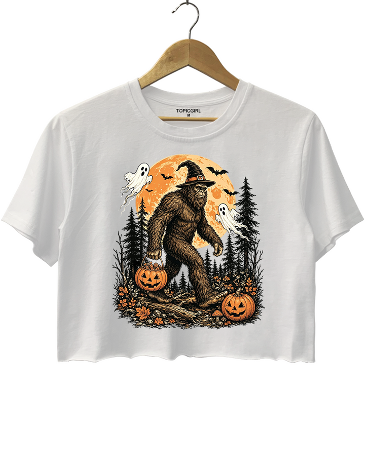 Bigfoot Halloween Crop Top