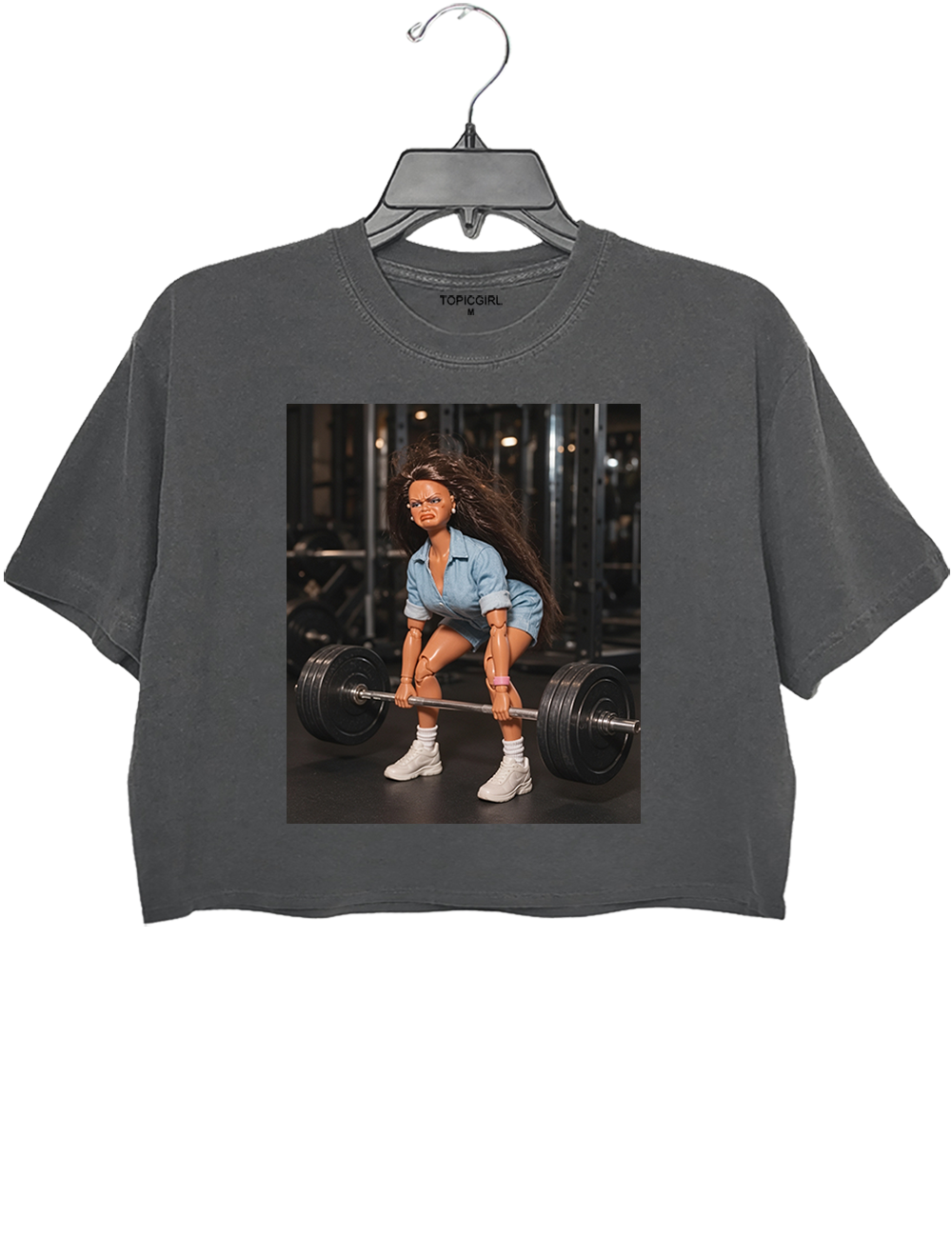 Funny Gym Doll Girl Crop Top