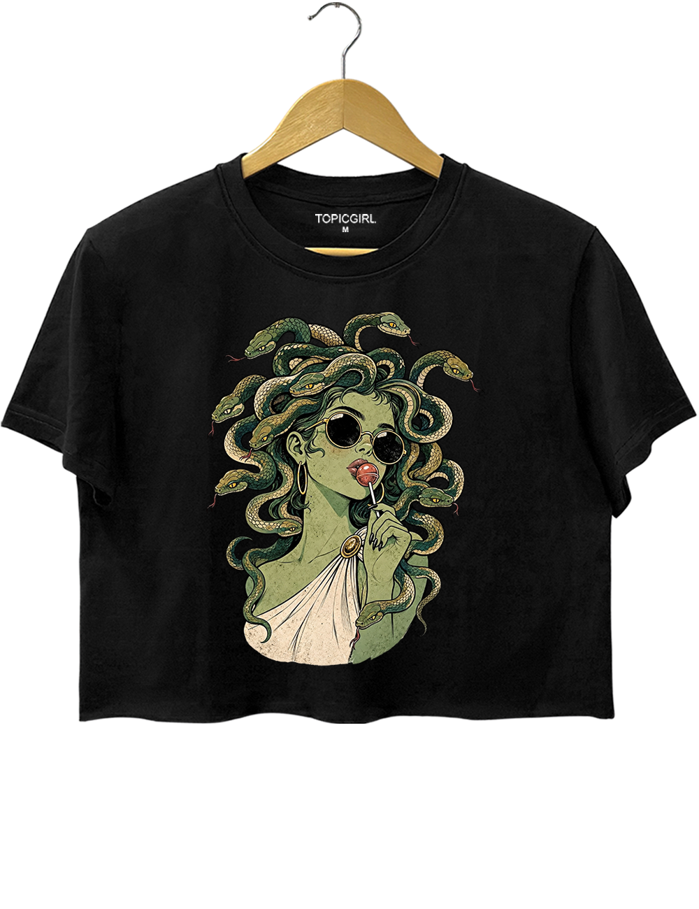 Medusa Lollipop Halloween Crop Top