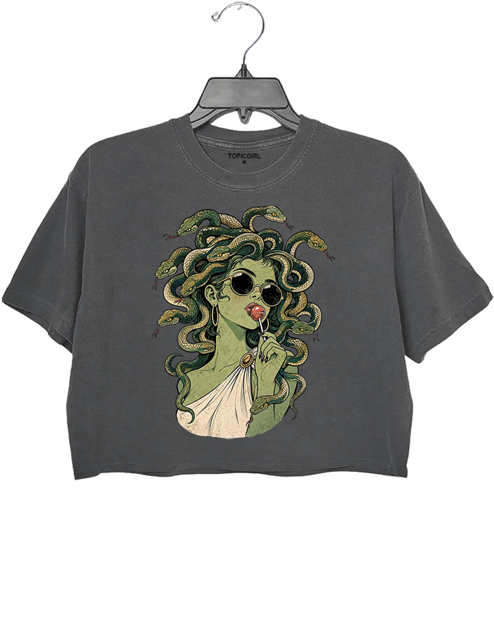 Medusa Lollipop Halloween Crop Top