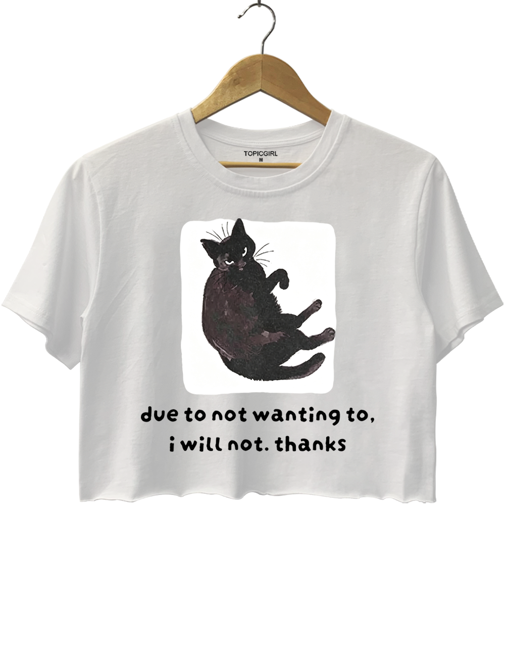 Due To Not Wanting To I Will Not Thanks Crop Top