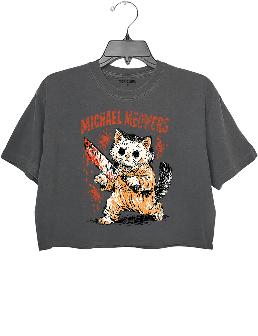 Michael Meowers Halloween Crop Top