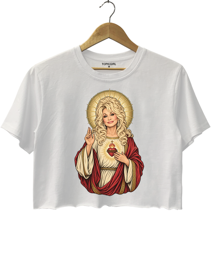 Holy Dolly Bless You Crop Top