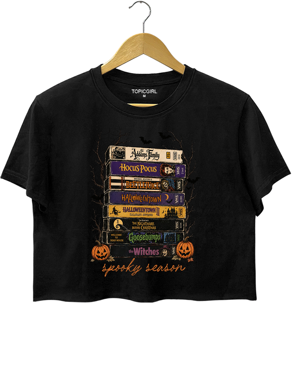 Vintage Halloween VHS Crop Top