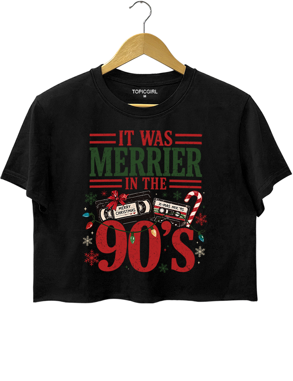 It Was Merrier In The 90s Christmas Crop Top