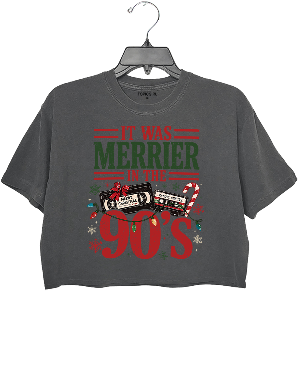 It Was Merrier In The 90s Christmas Crop Top
