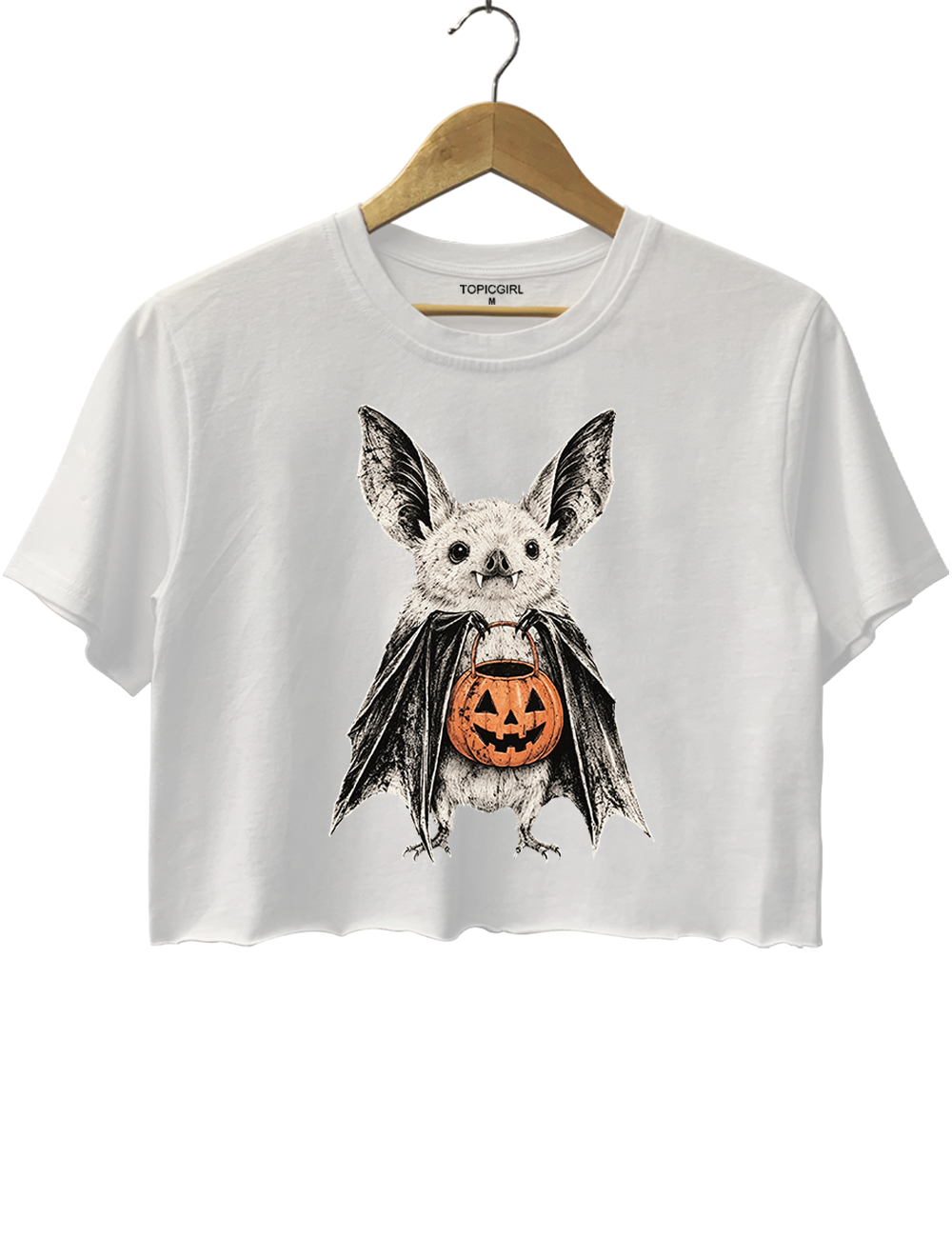 Retro Halloween Bat Crop Top