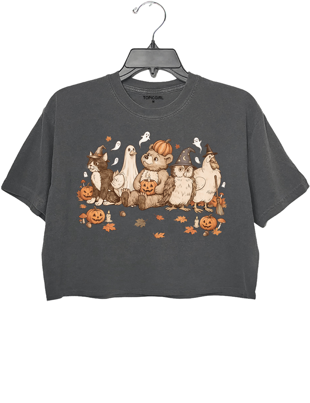 Vintage 90s Halloween Bear Crop Top
