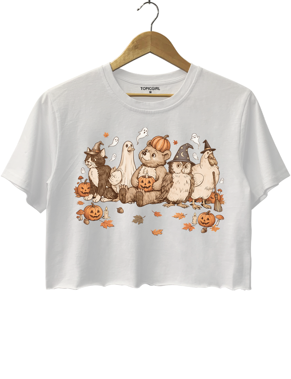 Vintage 90s Halloween Bear Crop Top
