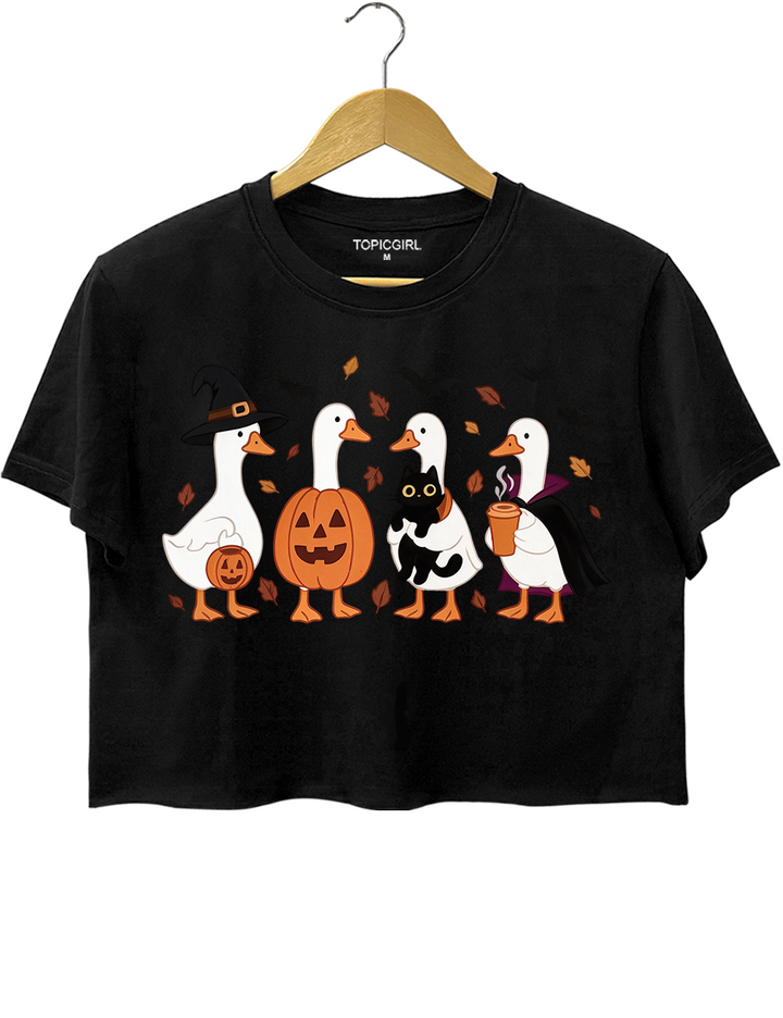 Halloween Goose Crop Top