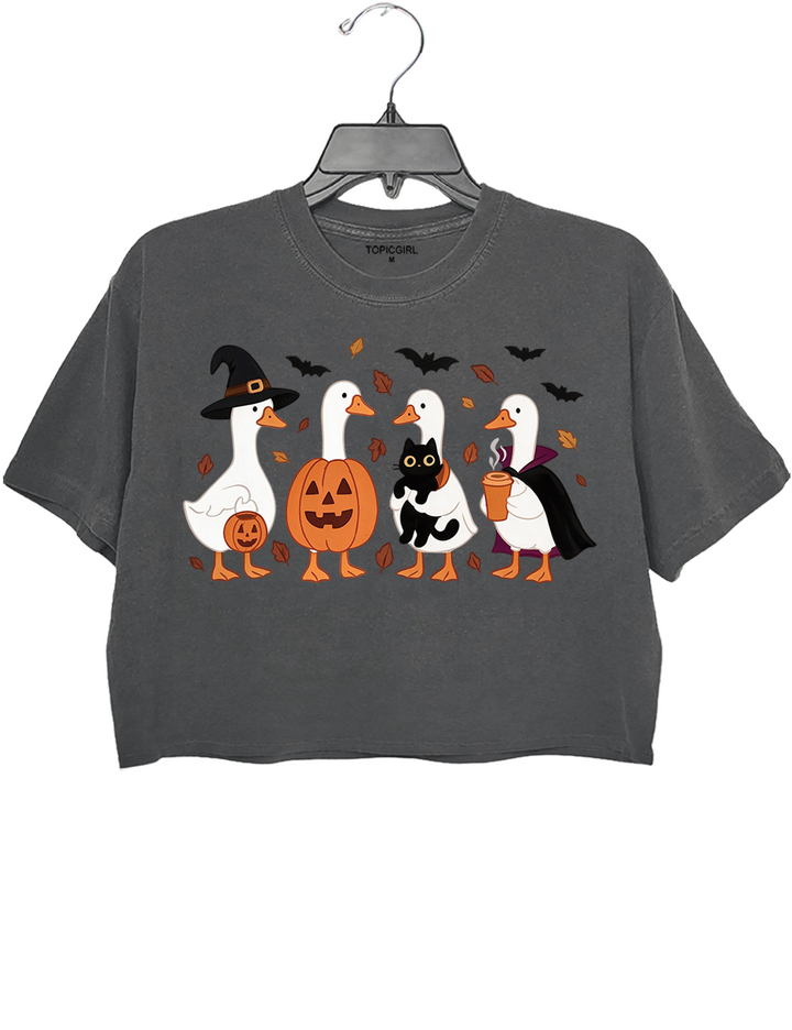 Halloween Goose Crop Top