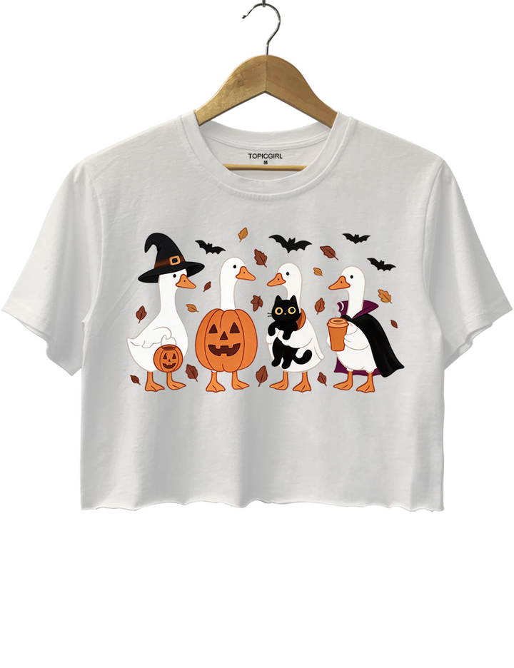 Halloween Goose Crop Top