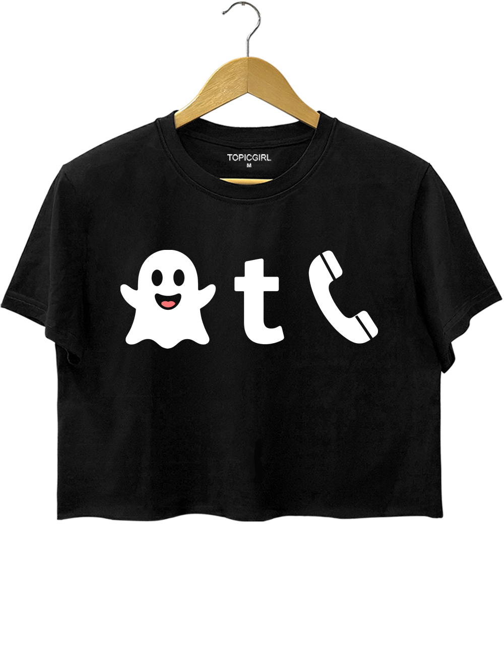 Cute Ghost Phone Crop Top