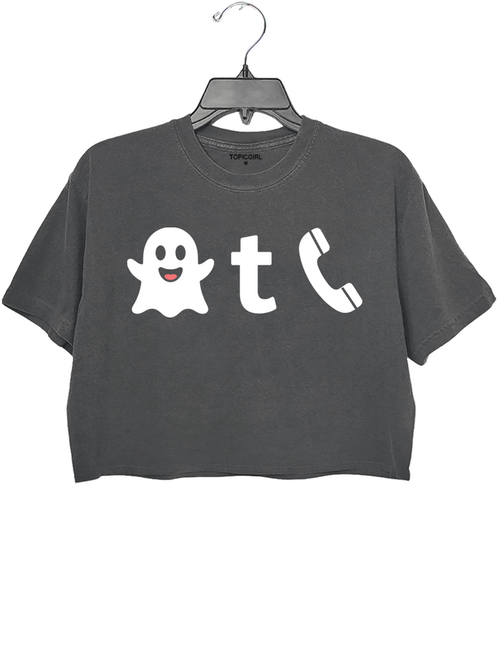 Cute Ghost Phone Crop Top