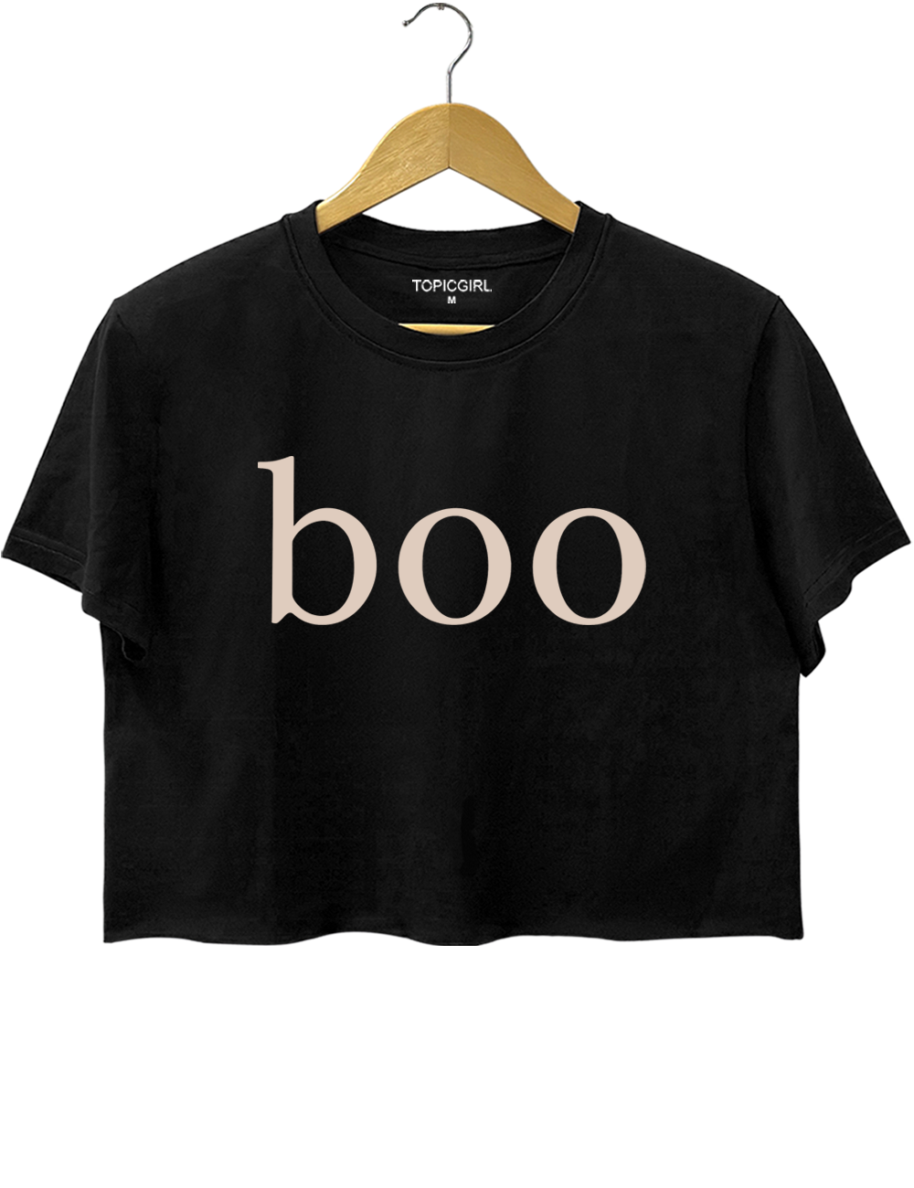 Halloween Boo Crop Top
