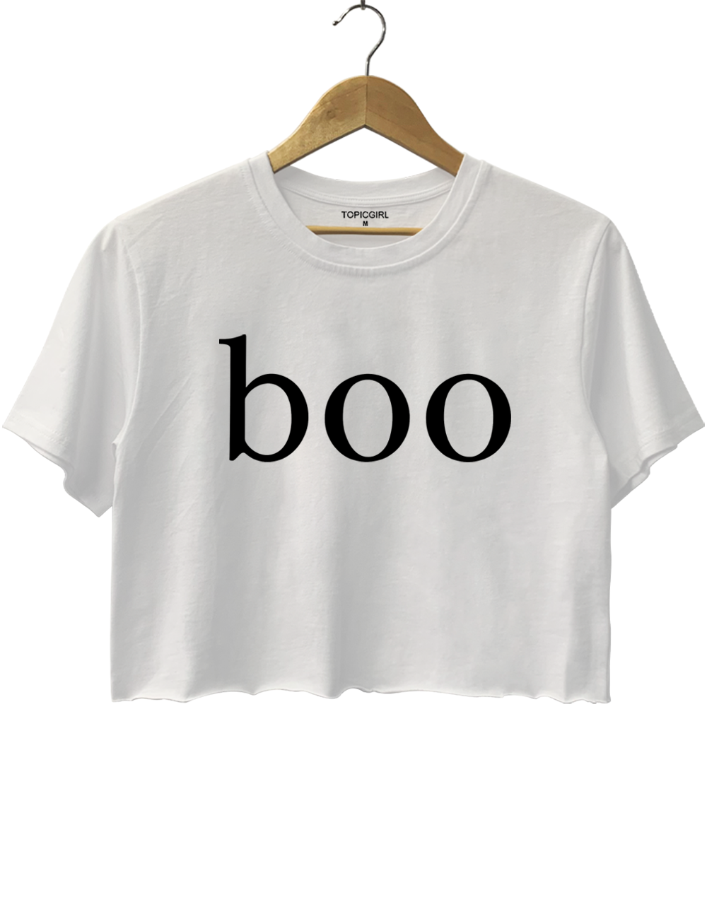 Halloween Boo Crop Top