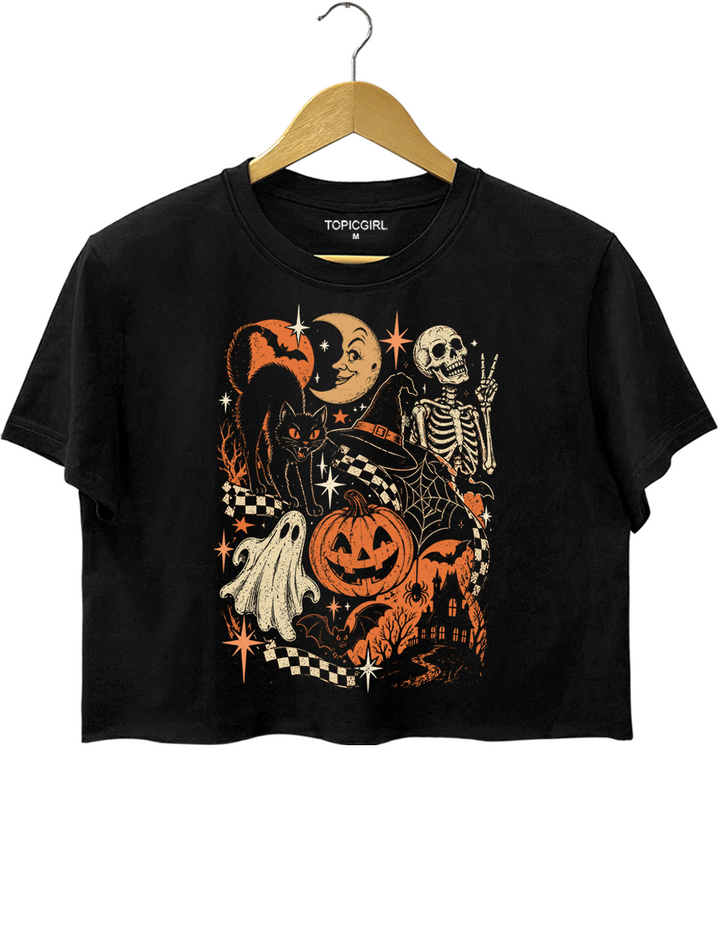 Retro Halloween Crop Top
