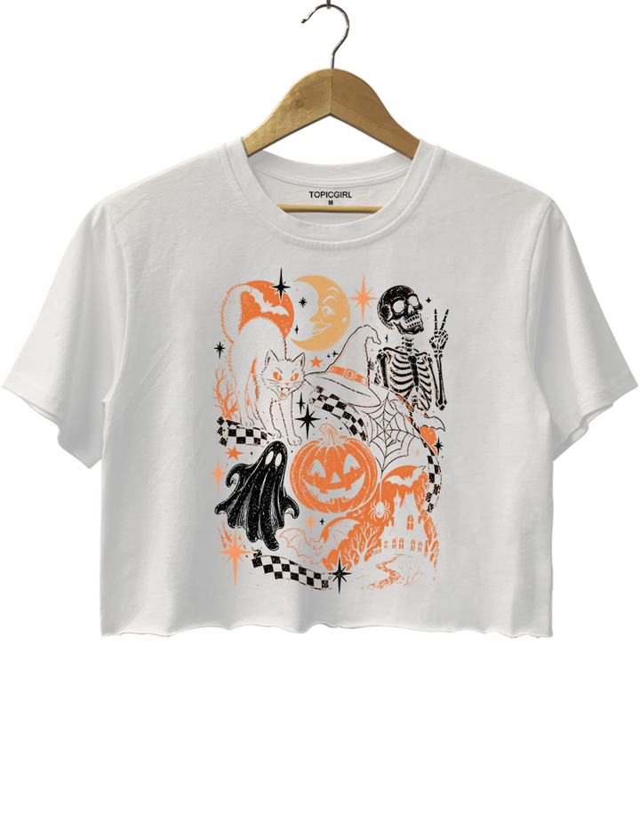 Retro Halloween Crop Top