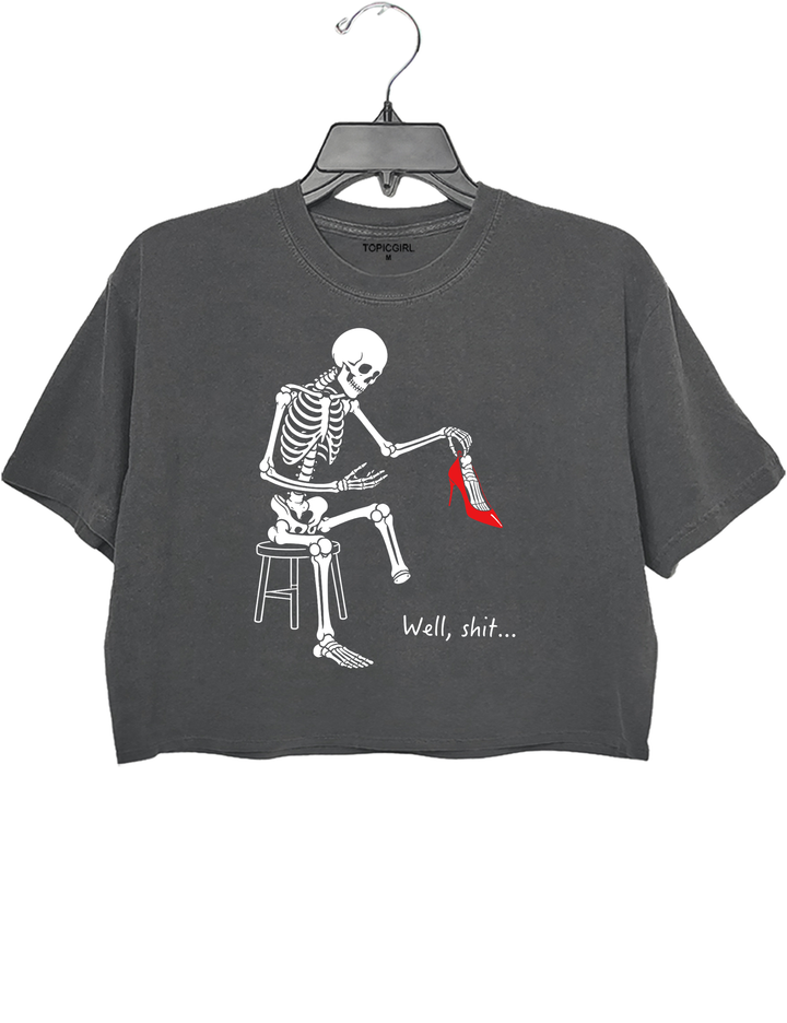 Skeleton Lost Foot Crop Top