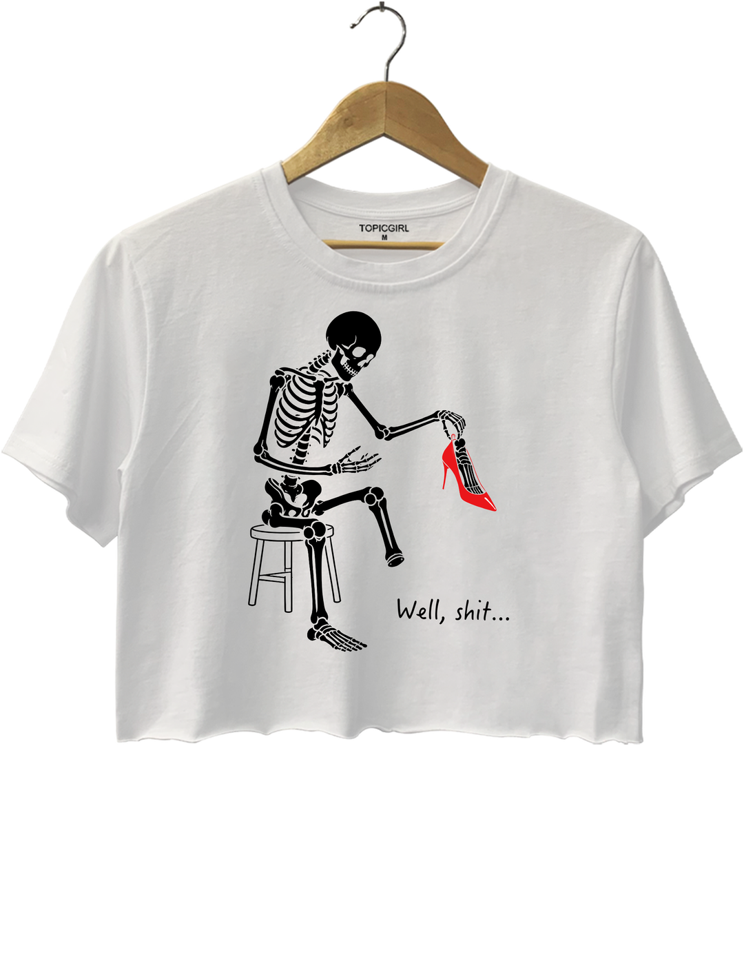 Skeleton Lost Foot Crop Top