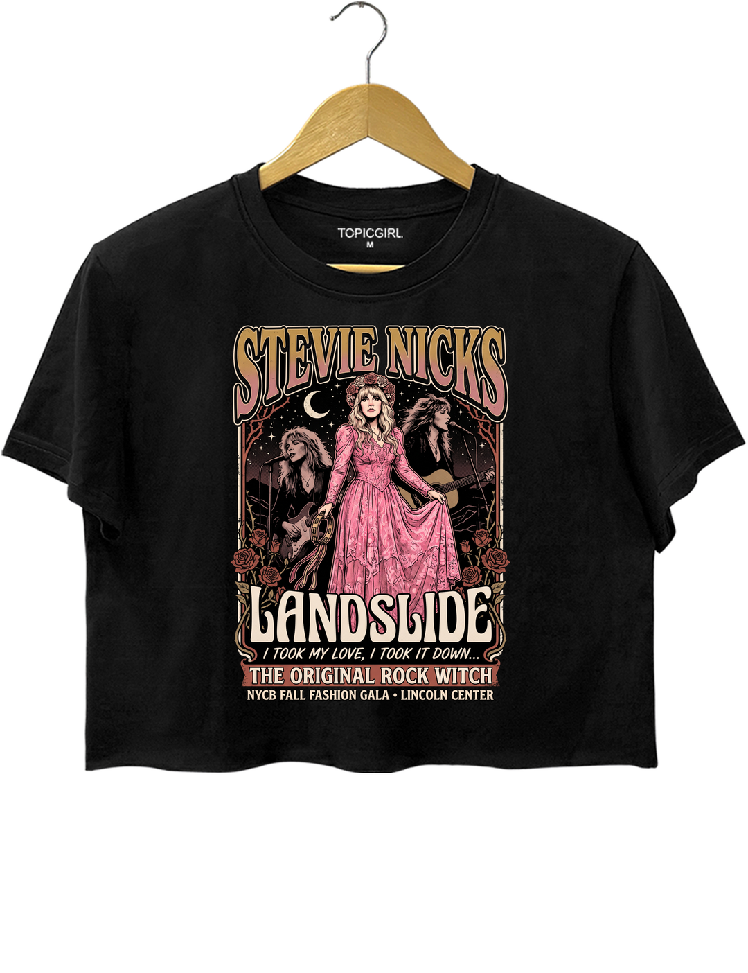 Vintage Stevie Nicks Landslide Crop Top