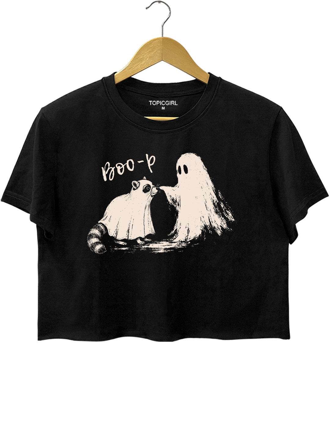 Boo-P Ghost Raccoon Crop Top