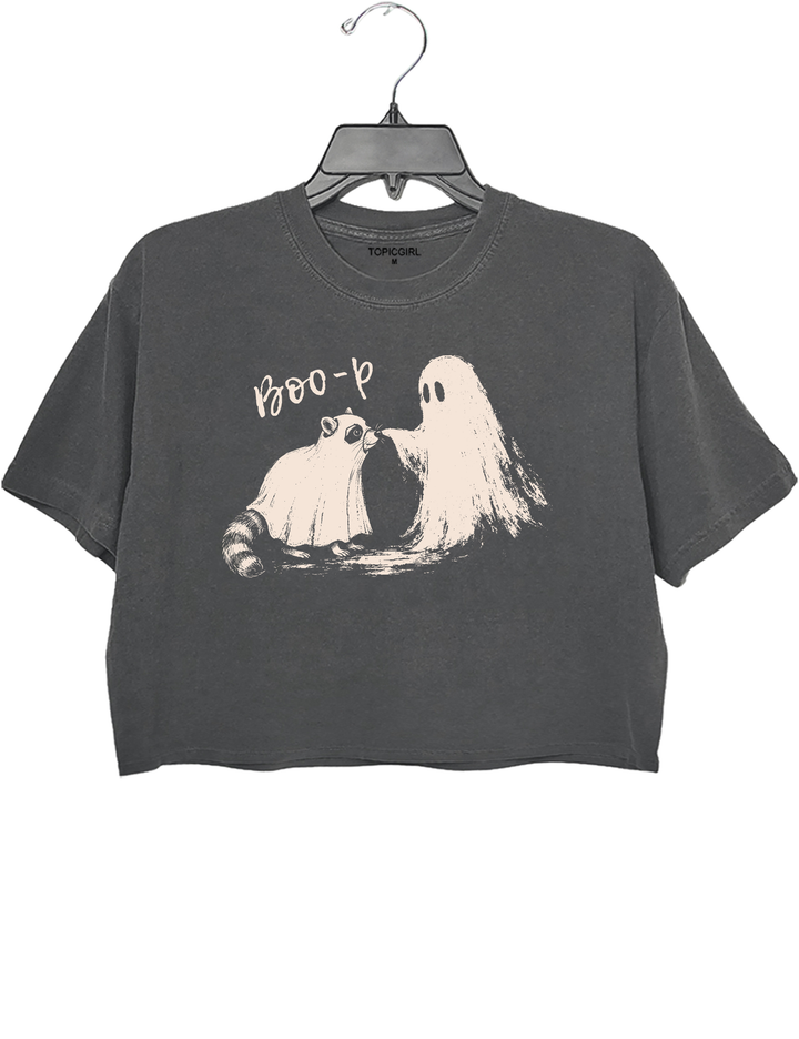 Boo-P Ghost Raccoon Crop Top