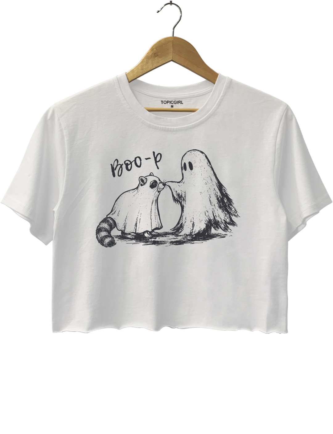 Boo-P Ghost Raccoon Crop Top