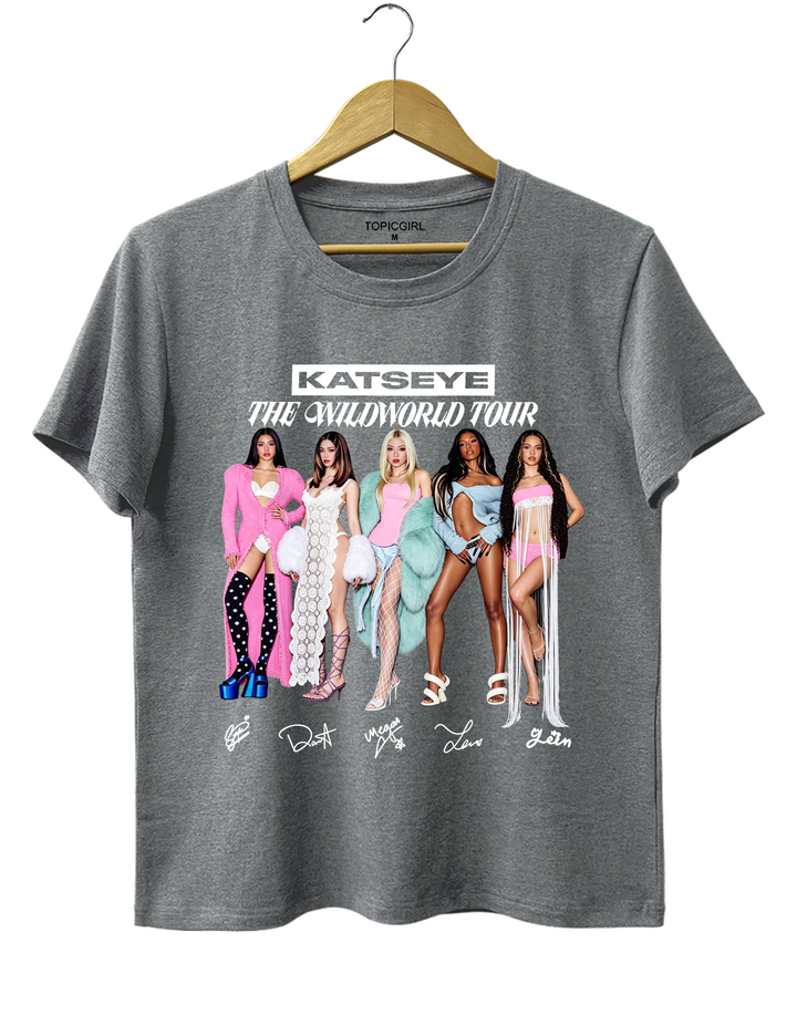 KATSEYE Girls 2026 World Tour Tee - Gray