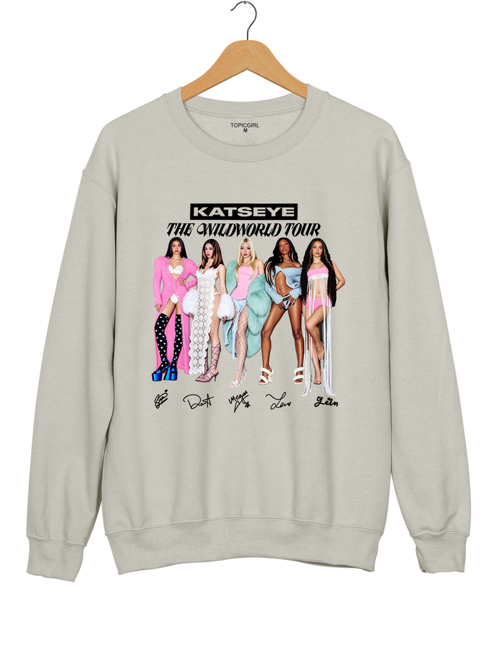 KATSEYE Girls 2026 World Tour Sweatshirt - Gray