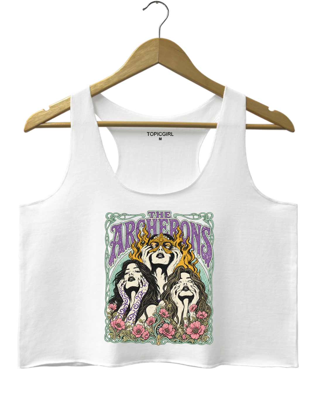 ACOTAR Archeron Sisters Crop Tank Top - White