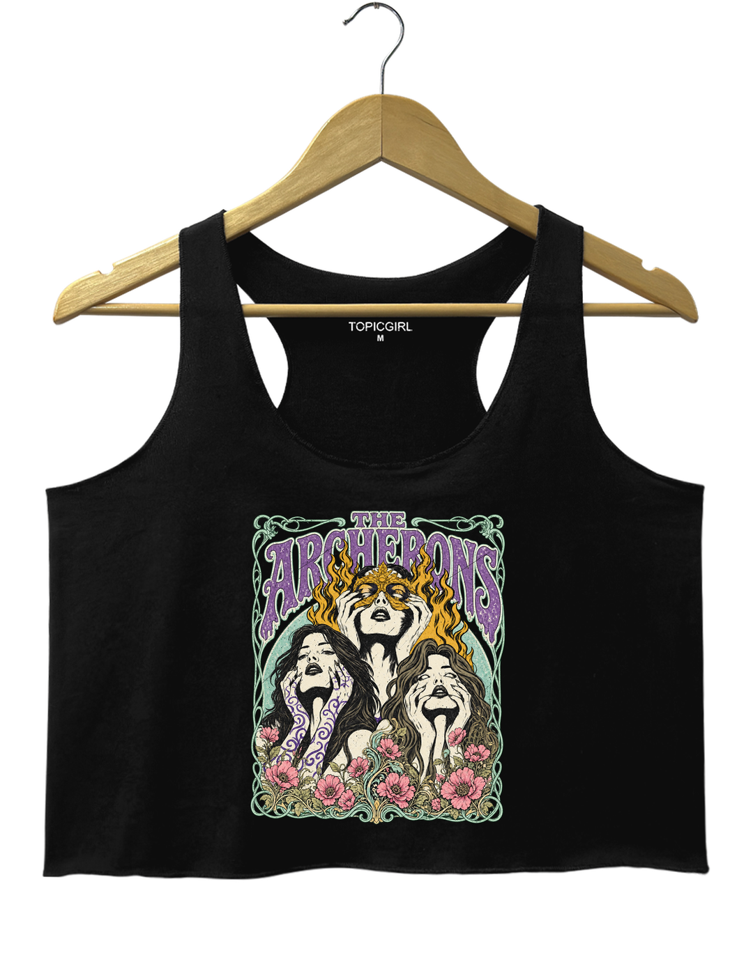 ACOTAR Archeron Sisters Crop Tank Top - Black