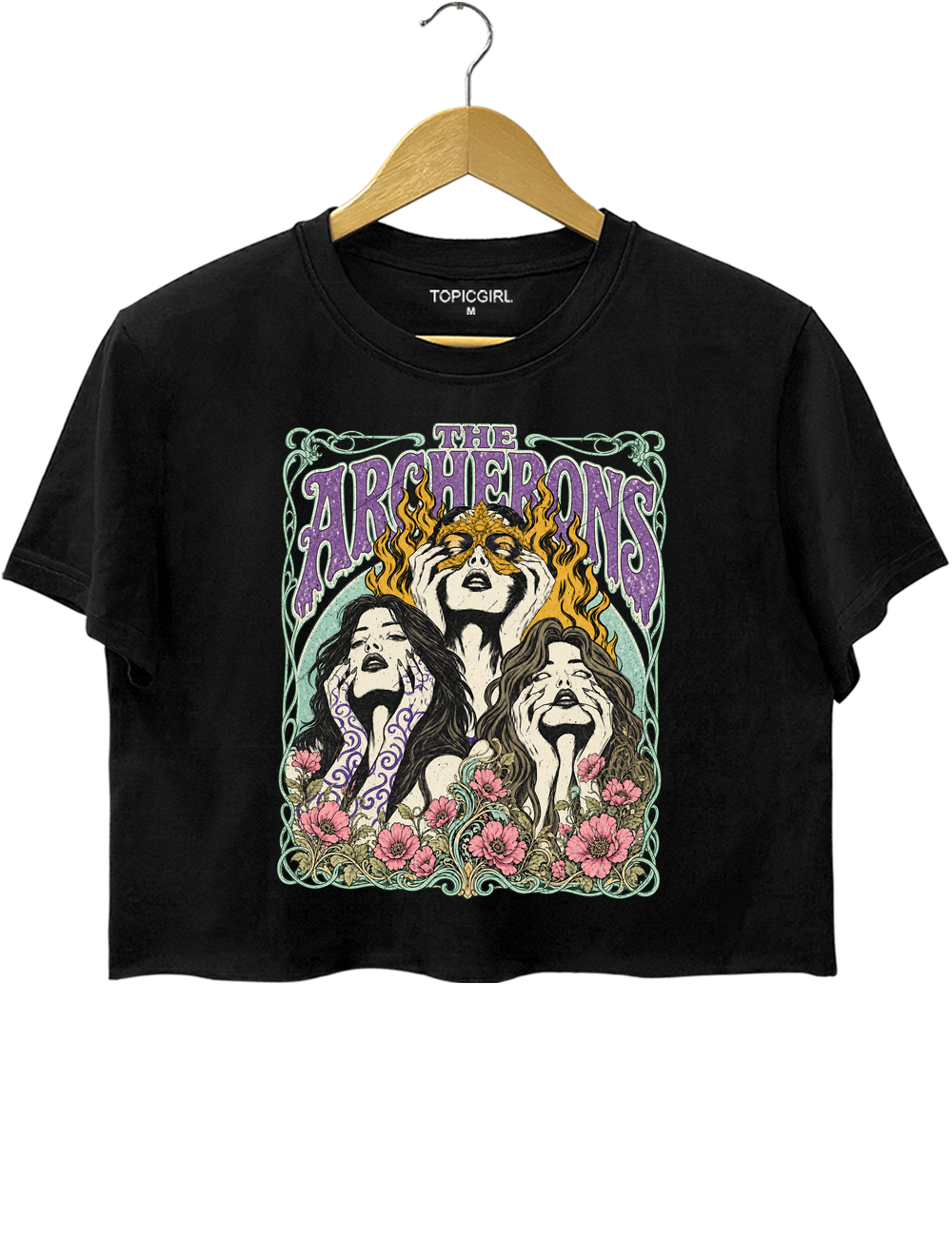 ACOTAR Archeron Sisters Crop Top - Black