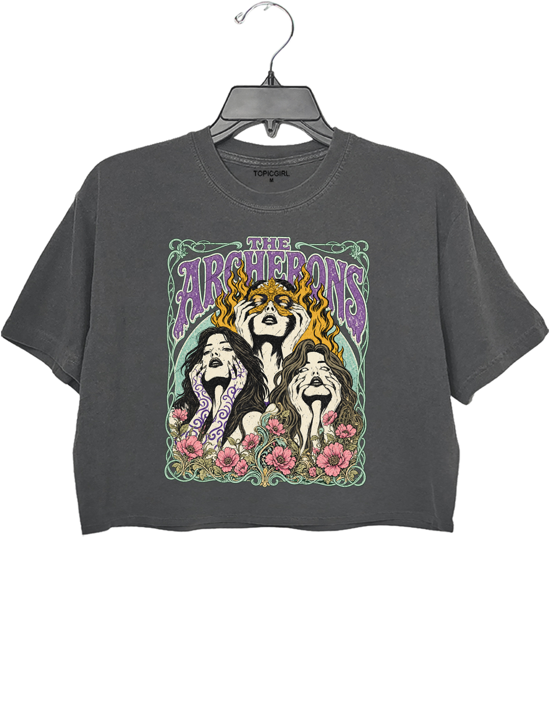 ACOTAR Archeron Sisters Crop Top - Gray