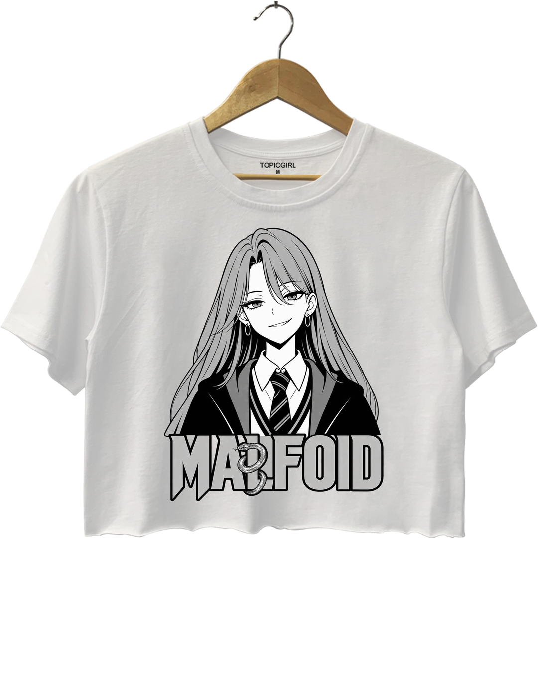 Slytherin Girl Malfoid Crop Top - White