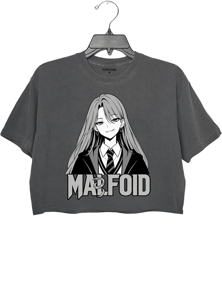 Slytherin Girl Malfoid Crop Top - Gray