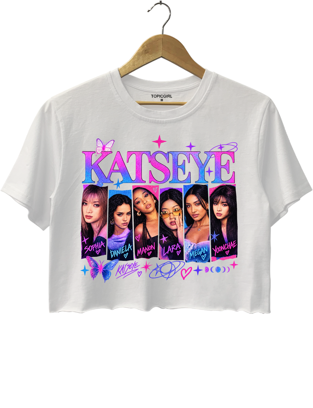 Katseye Girls 2026 Crop Top - White