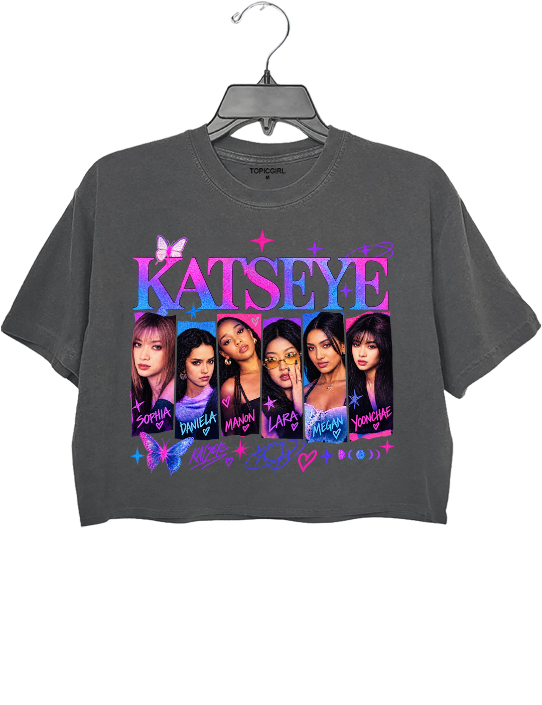 Katseye Girls 2026 Crop Top - Gray