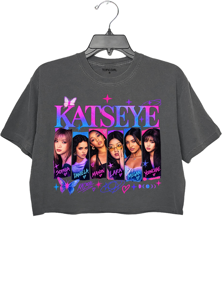 Katseye Girls 2026 Crop Top - Gray