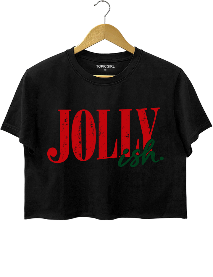 Jolly Ish Crop Top - Black