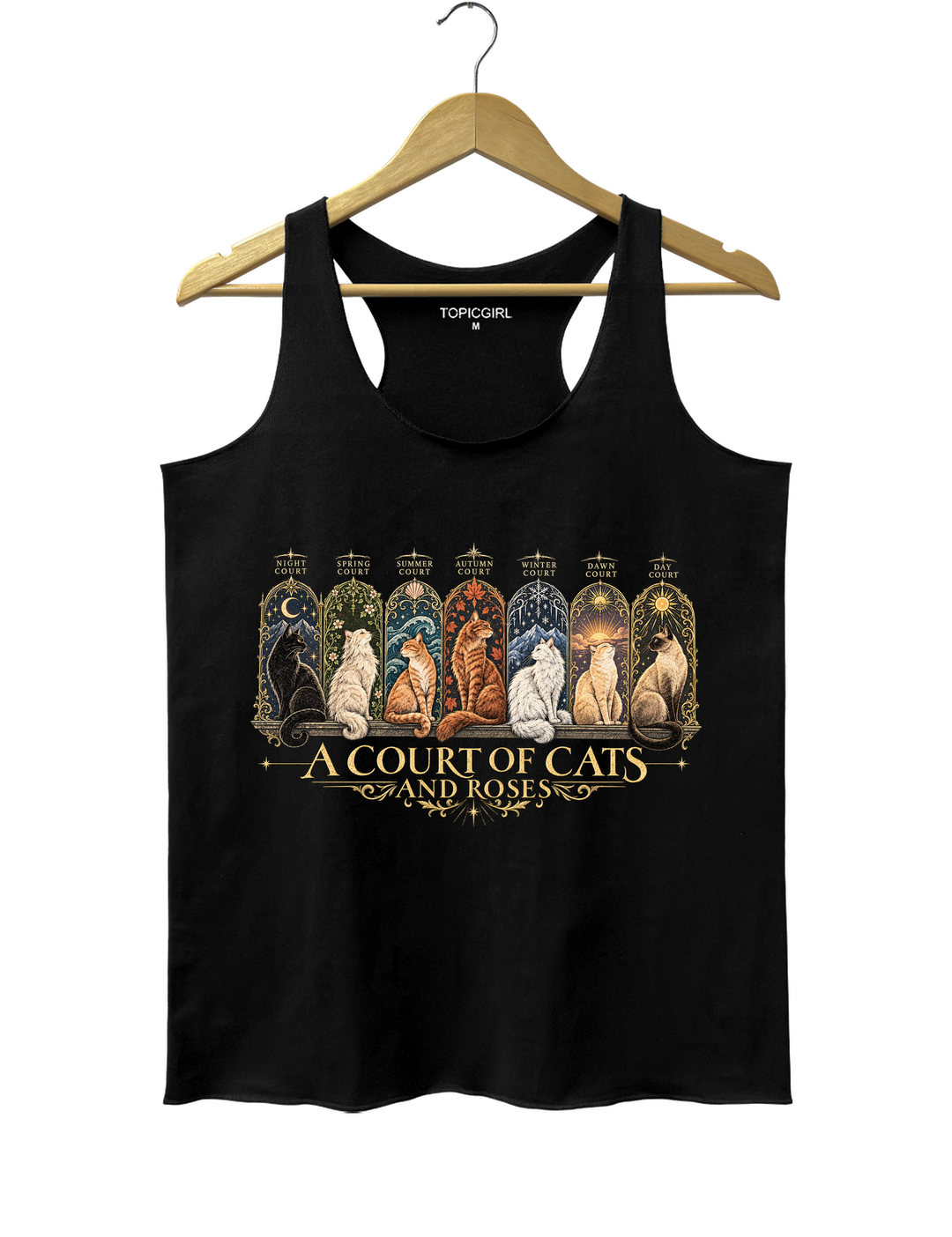 ACOTAR Inspired Cat Tank Top - Black
