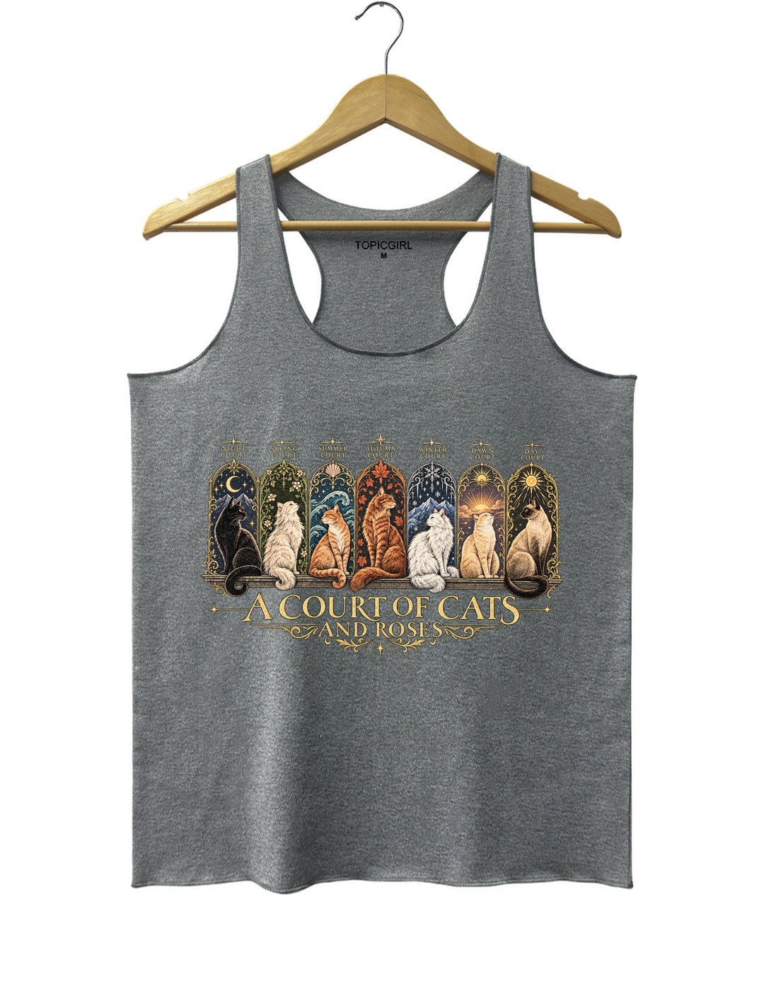 ACOTAR Inspired Cat Tank Top - Gray