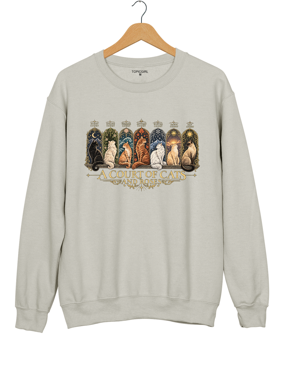 ACOTAR Inspired Cat Sweatshirt - Gray