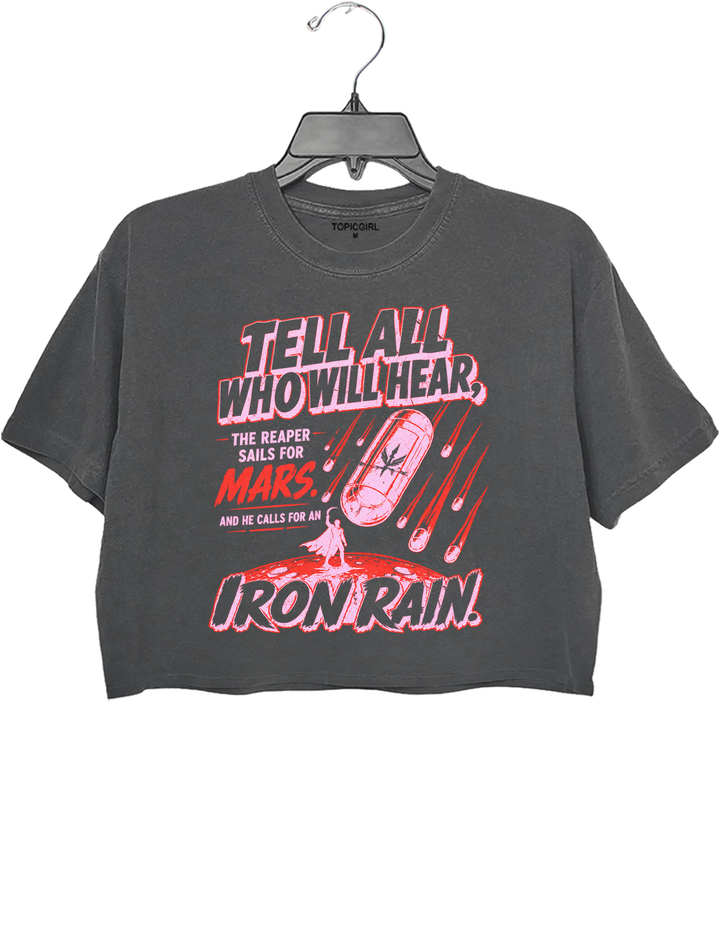 Red Rising IRON RAIN Crop Top - Gray