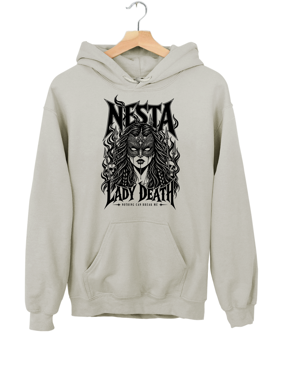 Nesta Archeron Valkyrie Acotar Hoodie - Gray